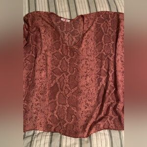 Snake Print V-Neck Top